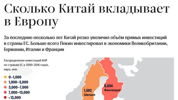 Сколько Китай вкладывает в Европу - Sputnik Армения
