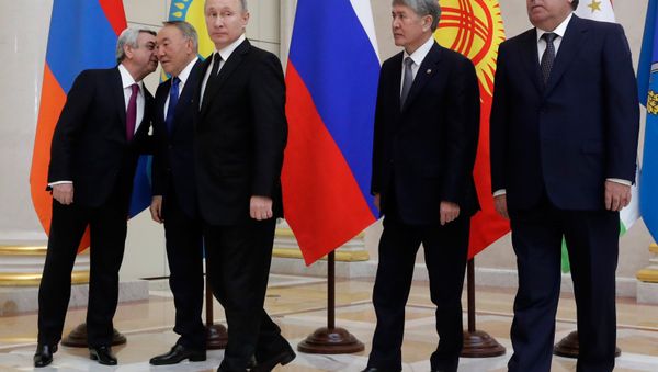 Лидеры Армении Казахстана России Кыргызстана и Таджикистана - Sputnik Армения