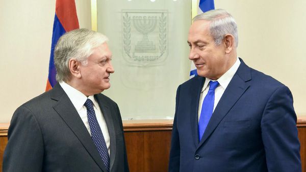 Встреча МИД Армении Эдварда Налбандяна с премьер-министром Израиля Бениамином Нетаньяху - Sputnik Армения