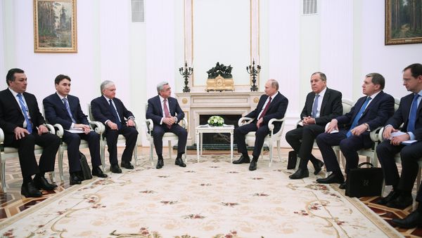 Президент РФ В.Путин встретился с президентом Армении С. Саргсяном - Sputnik Армения