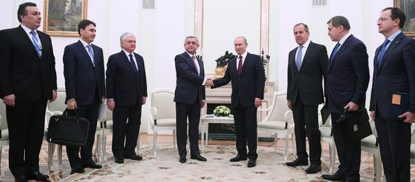 Президент РФ В.Путин встретился с президентом Армении С. Саргсяном - Sputnik Արմենիա