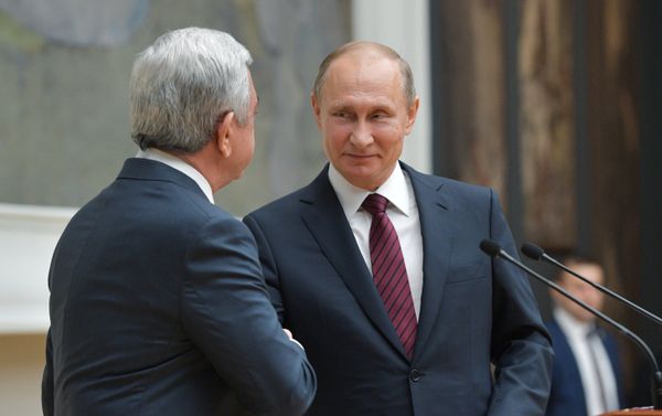 Президент РФ В.Путин встретился с президентом Армении С. Саргсяном - Sputnik Армения