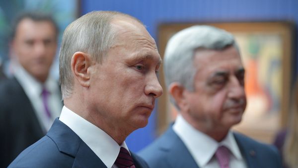 Президент РФ В.Путин встретился с президентом Армении С. Саргсяном Президент РФ В.Путин встретился с президентом Армении С. Саргсяном - Sputnik Армения