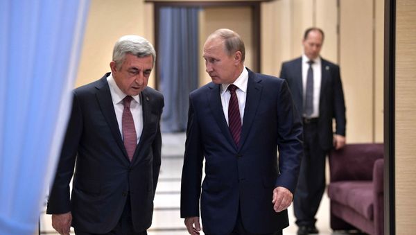 Президент РФ В. Путин встретился с президентом Армении С. Саргсяном - Sputnik Армения