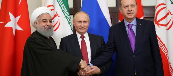 Встреча президента РФ В. Путина с президентом Ирана Х. Рухани и президентом Турции Р. Эрдоганом - Sputnik Արմենիա