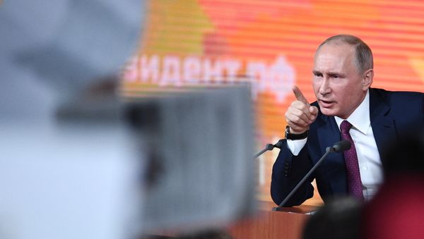 Ежегодная большая пресс-конференция президента РФ Владимира Путина - Sputnik Армения