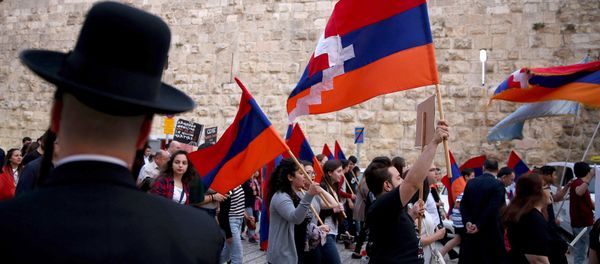 Митинг с призывом принятия геноцида армян в Израиле - Sputnik Արմենիա